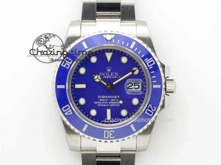 MiroTime 0123 Submariner Phantomlab Transparent KZF Best Edition Blue Fruit Dial on White Rubber Strap VR Classic 2563